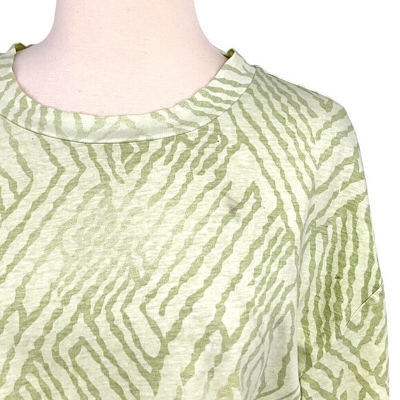 NWT Find Me Now The Label Geo Relax T Shirt Size S Tie Dye Crop Green 1/2 Sleeve - Picture 2 of 8